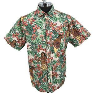 Cooke Street Hawaiian Shirt Mens Size XL Hawaii Beachy Tropical Aloha Sexy Girls